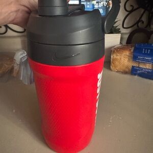 Nike Red and Black Sports Bottle